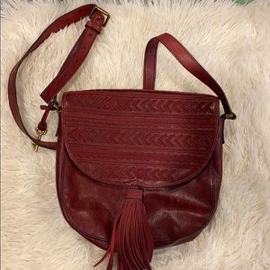 Fossil burgundy crossbody purse